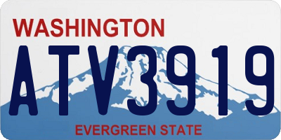 WA license plate ATV3919