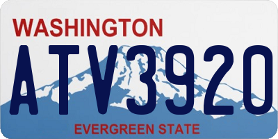WA license plate ATV3920