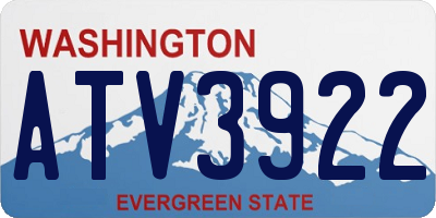 WA license plate ATV3922
