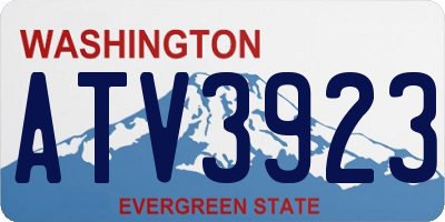 WA license plate ATV3923