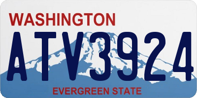WA license plate ATV3924