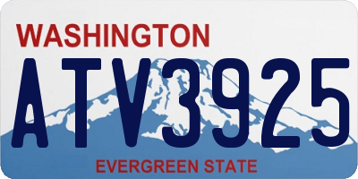 WA license plate ATV3925