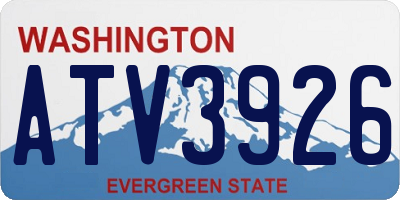 WA license plate ATV3926