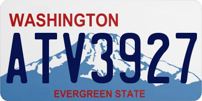WA license plate ATV3927