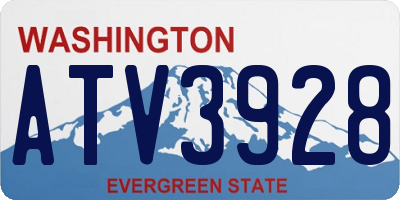WA license plate ATV3928