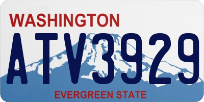 WA license plate ATV3929