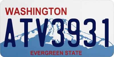 WA license plate ATV3931