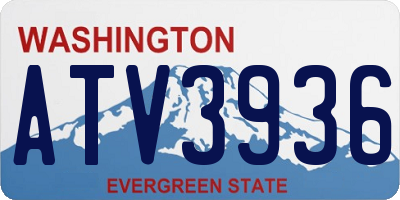 WA license plate ATV3936
