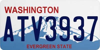 WA license plate ATV3937