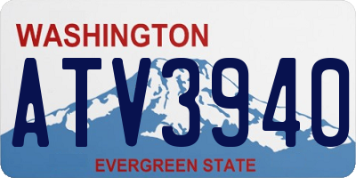 WA license plate ATV3940