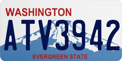 WA license plate ATV3942
