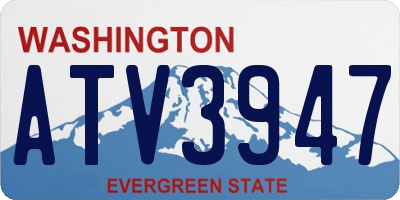 WA license plate ATV3947