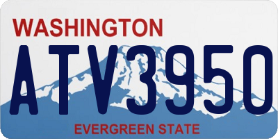 WA license plate ATV3950