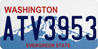 WA license plate ATV3953