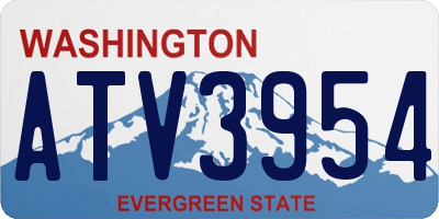 WA license plate ATV3954