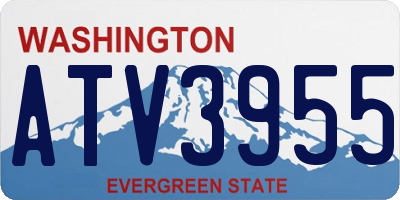 WA license plate ATV3955
