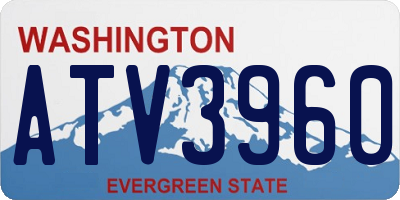WA license plate ATV3960