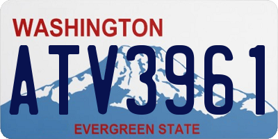 WA license plate ATV3961