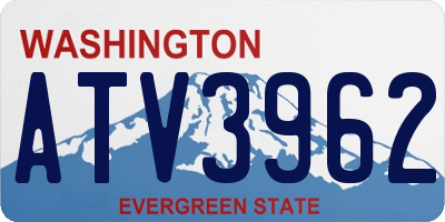WA license plate ATV3962