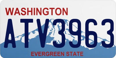 WA license plate ATV3963
