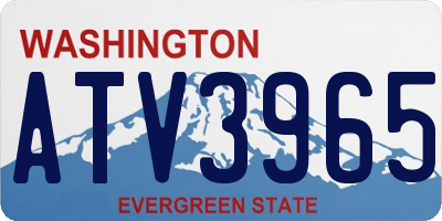 WA license plate ATV3965