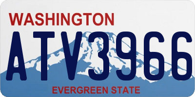 WA license plate ATV3966
