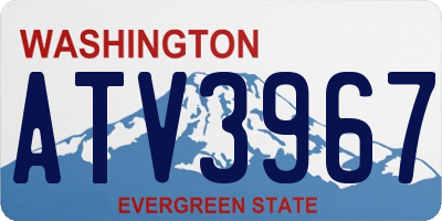 WA license plate ATV3967