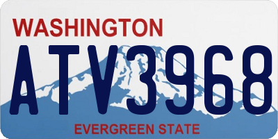 WA license plate ATV3968