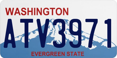 WA license plate ATV3971