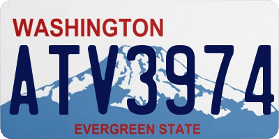 WA license plate ATV3974