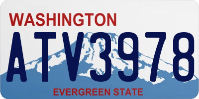 WA license plate ATV3978