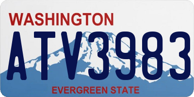 WA license plate ATV3983