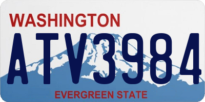 WA license plate ATV3984