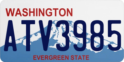WA license plate ATV3985