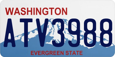 WA license plate ATV3988