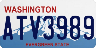 WA license plate ATV3989