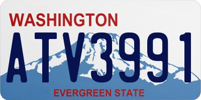 WA license plate ATV3991