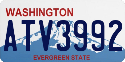 WA license plate ATV3992