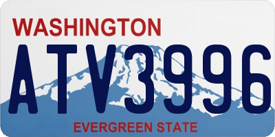 WA license plate ATV3996