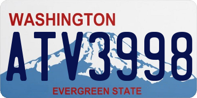 WA license plate ATV3998