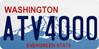 WA license plate ATV4000