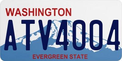 WA license plate ATV4004
