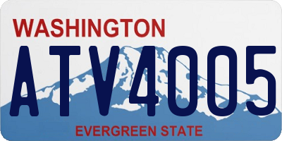 WA license plate ATV4005