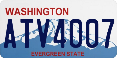 WA license plate ATV4007