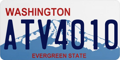 WA license plate ATV4010