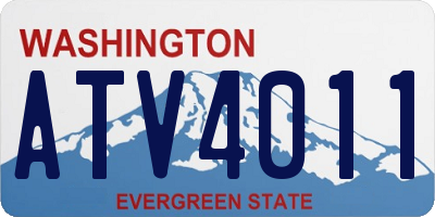 WA license plate ATV4011