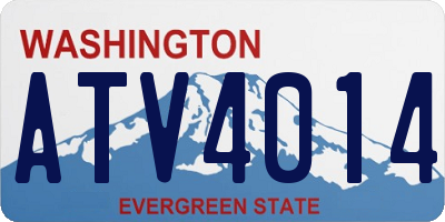 WA license plate ATV4014