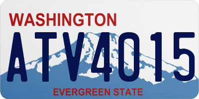 WA license plate ATV4015
