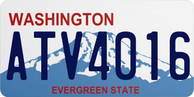 WA license plate ATV4016