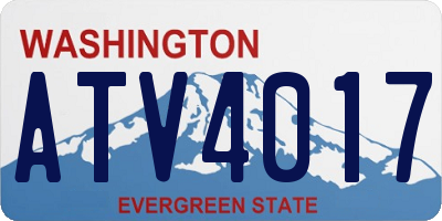 WA license plate ATV4017